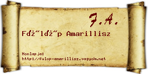 Fülöp Amarillisz névjegykártya